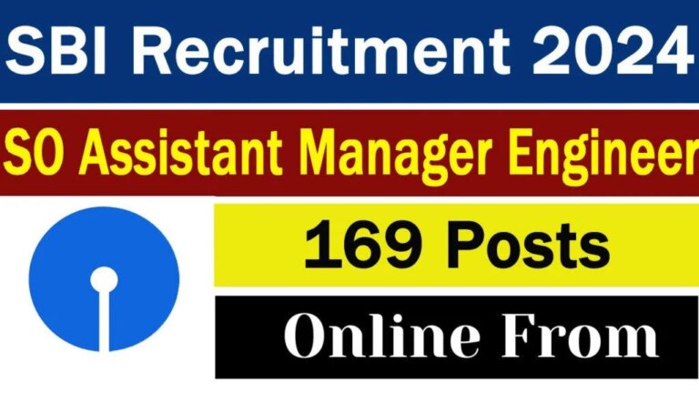 SBI Bank Assistant Manager 169 Recruitment 2024